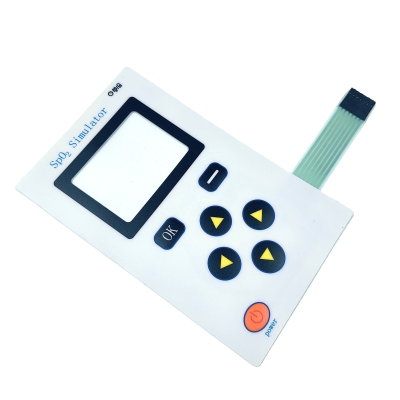 Custom Membrane Switch & Keyboard for SpO2 Pulse Oximeter 3M9448 Adhesive